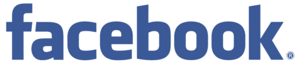 Blue Facebook logo featuring the word "Facebook" in a formal font.